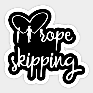 I love Rope Skipping Design Heart for Rope Jumpers Sticker